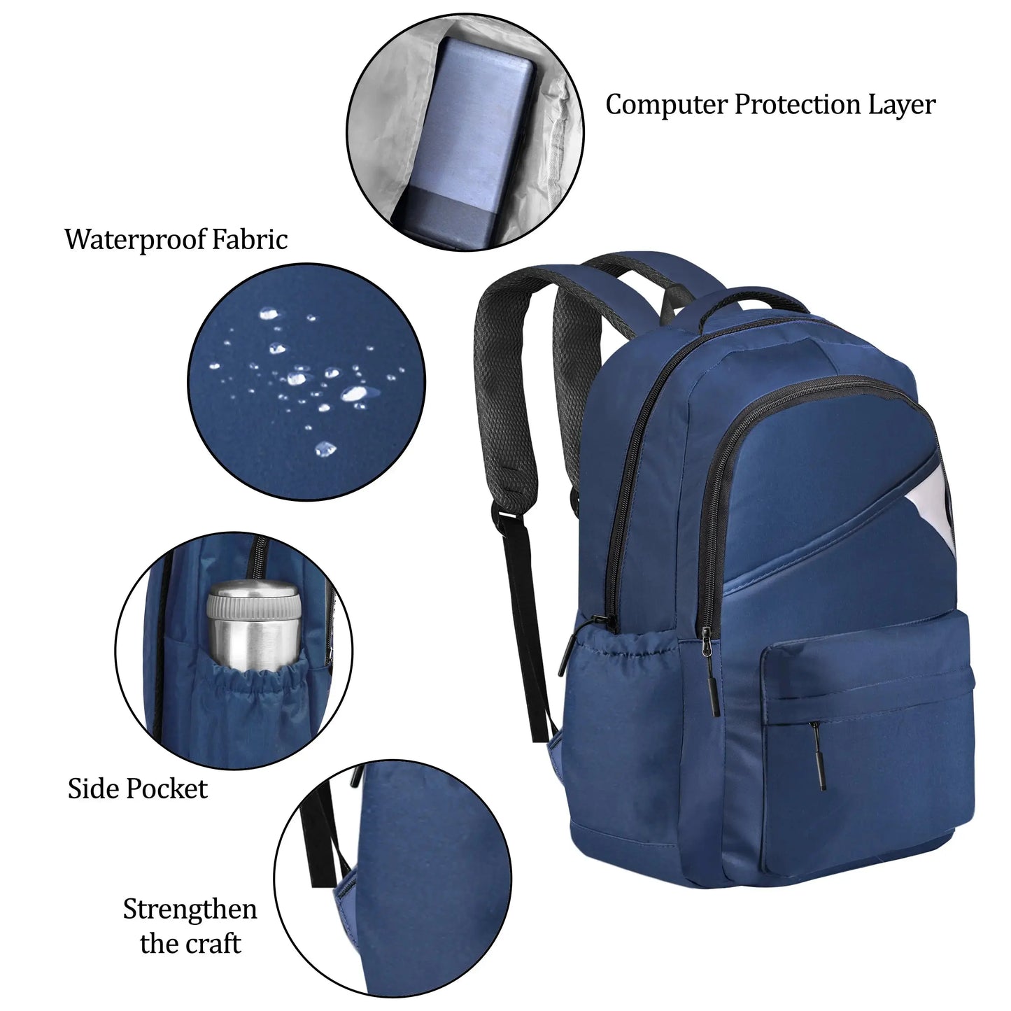 clouds love Teen Girls - Laptop Backpacks 15.6 Inch College Cute Bookbag Anti Theft Women Casual School backpack(N.blue) optima-bags