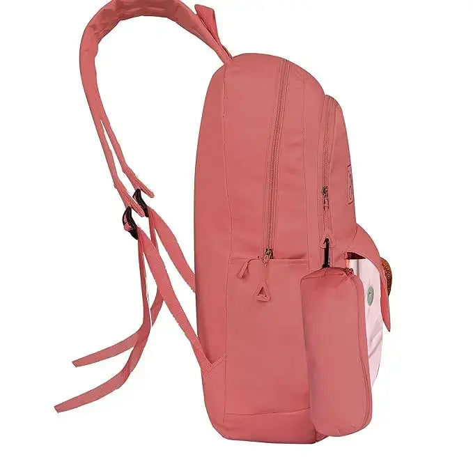 clouds love Backpacks 15.6 Inch College Cute Bookbag Anti Theft Women Casual School backpack for Unisex(Peach) Optima