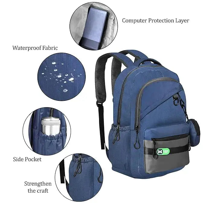 Clouds Love Stylish & Trendy Water Resistant High Storage School Collage Travel Backpack(Blue) Bag for Boys & Girls optima-bags