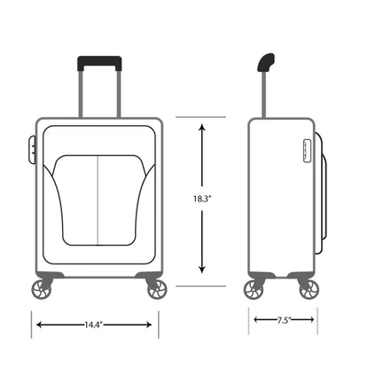 OPTIMA Pasha Softside Expandable Roller Luggage, Black, Carry-On 21-Inch… optima-bags