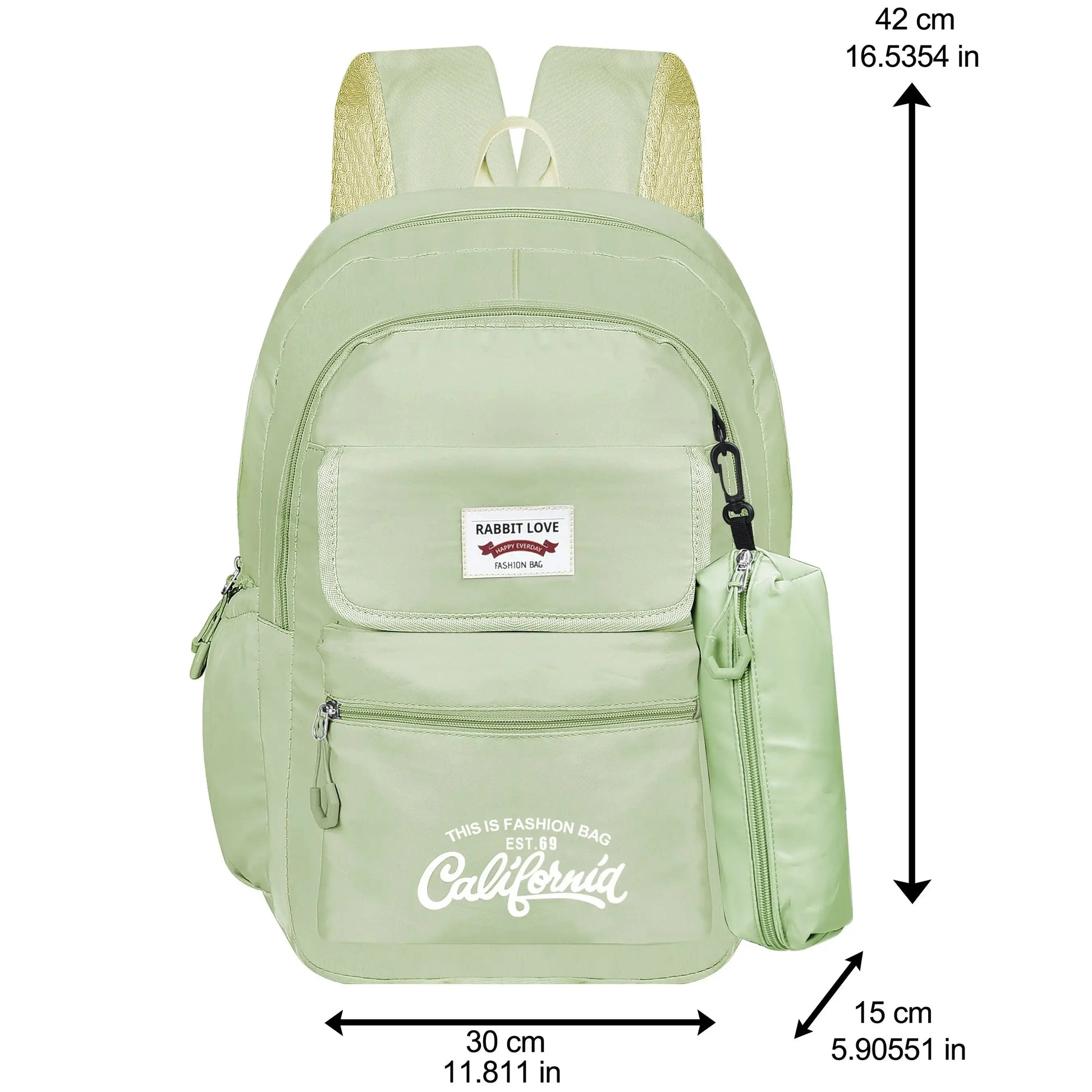 clouds love School Backpacks for Teen Girls - Laptop Backpacks 15.6 Inch College Cute Bookbag Anti Theft Women Casual Daypack (Green) optima-bags