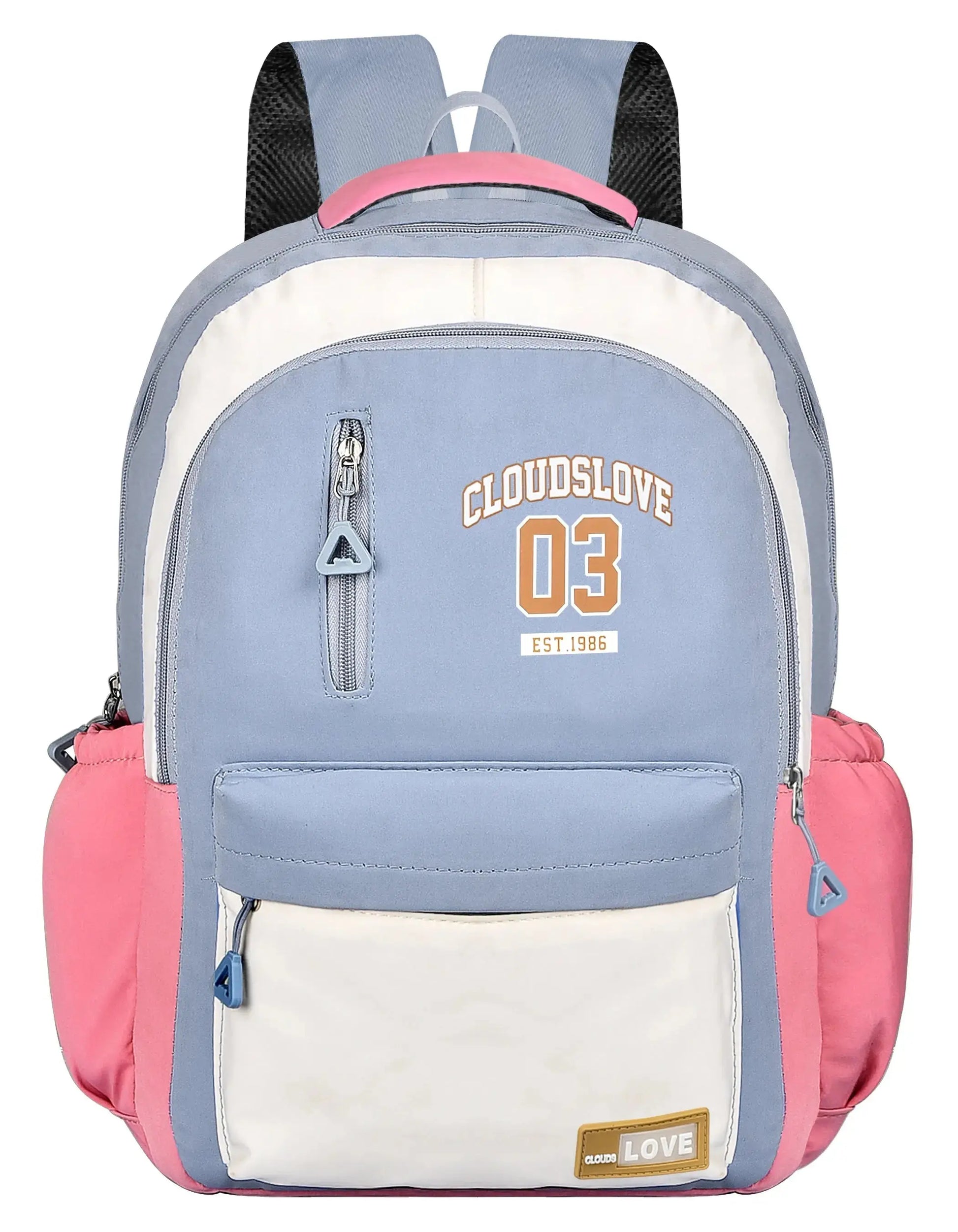 Clouds Love Right Backpack Cute, Colorful bags, Water Resistant and Lightweight(Pink/Blue) optima-bags