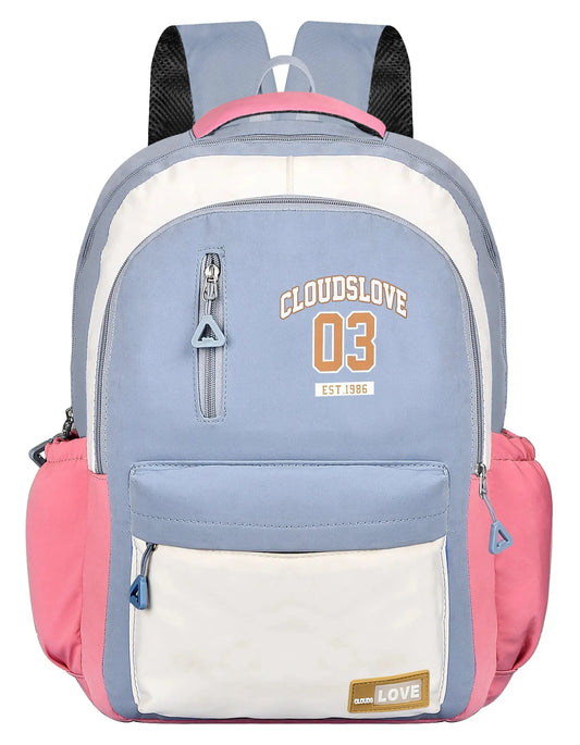 Clouds Love Right Backpack Cute, Colorful bags, Water Resistant and Lightweight(Pink/Blue) optima-bags