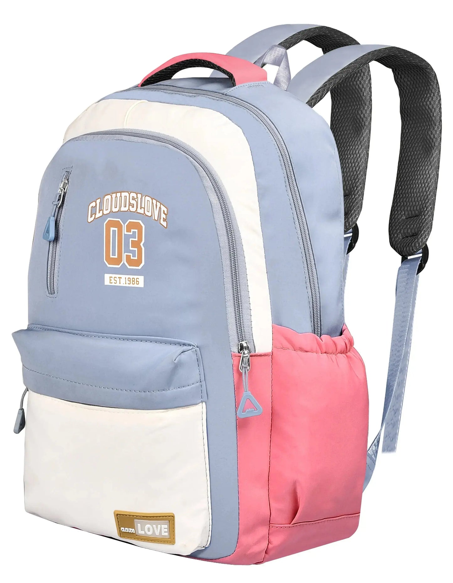 Clouds Love Right Backpack Cute, Colorful bags, Water Resistant and Lightweight(Pink/Blue) optima-bags