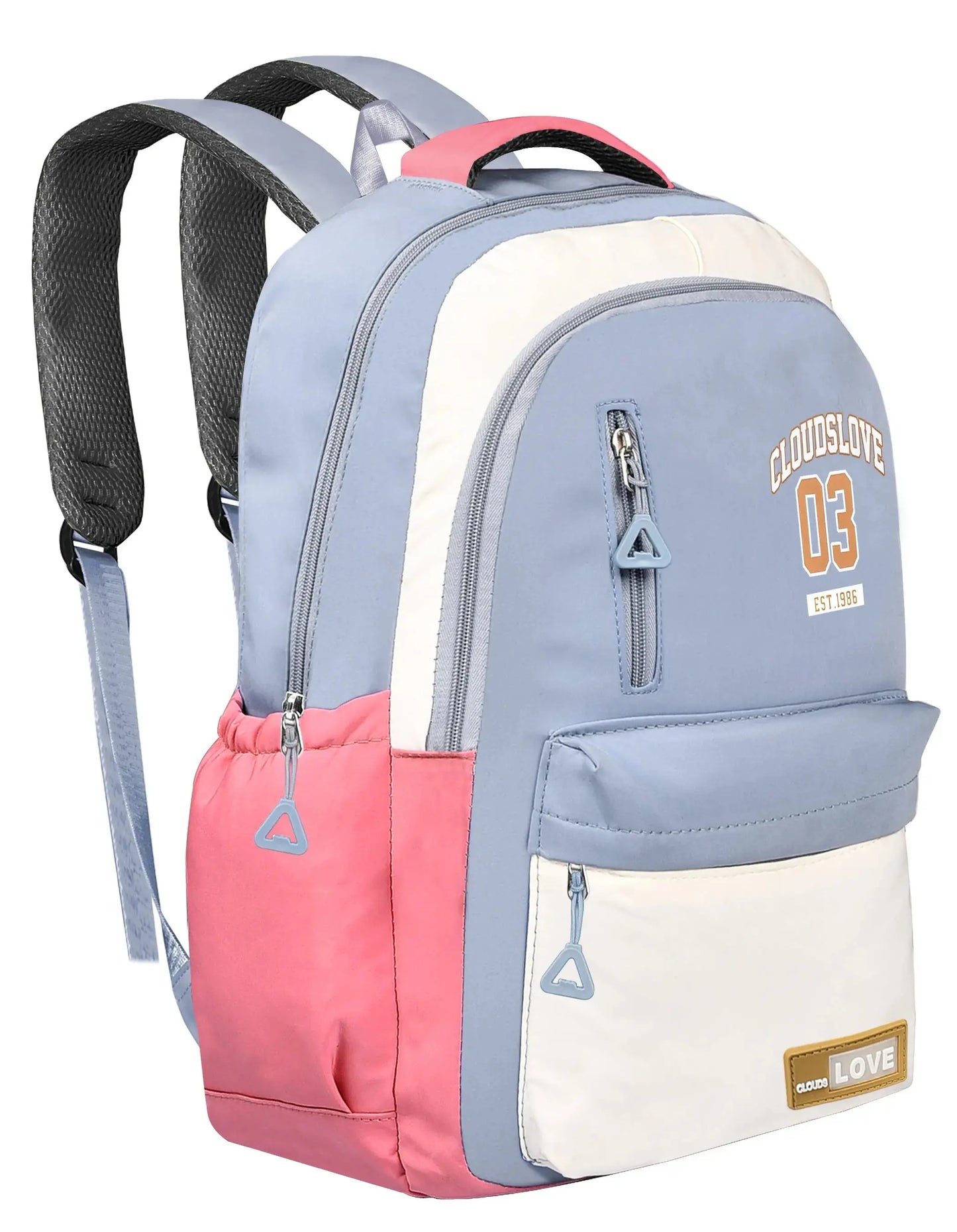 Clouds Love Right Backpack Cute, Colorful bags, Water Resistant and Lightweight(Pink/Blue) optima-bags