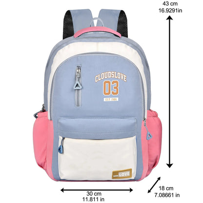 Clouds Love Right Backpack Cute, Colorful bags, Water Resistant and Lightweight(Pink/Blue) optima-bags