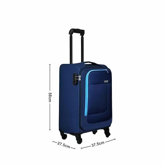 OPTIMA Prion Soft side Expandable Roller Luggage (20 inch Colour -Blue) optima-bags