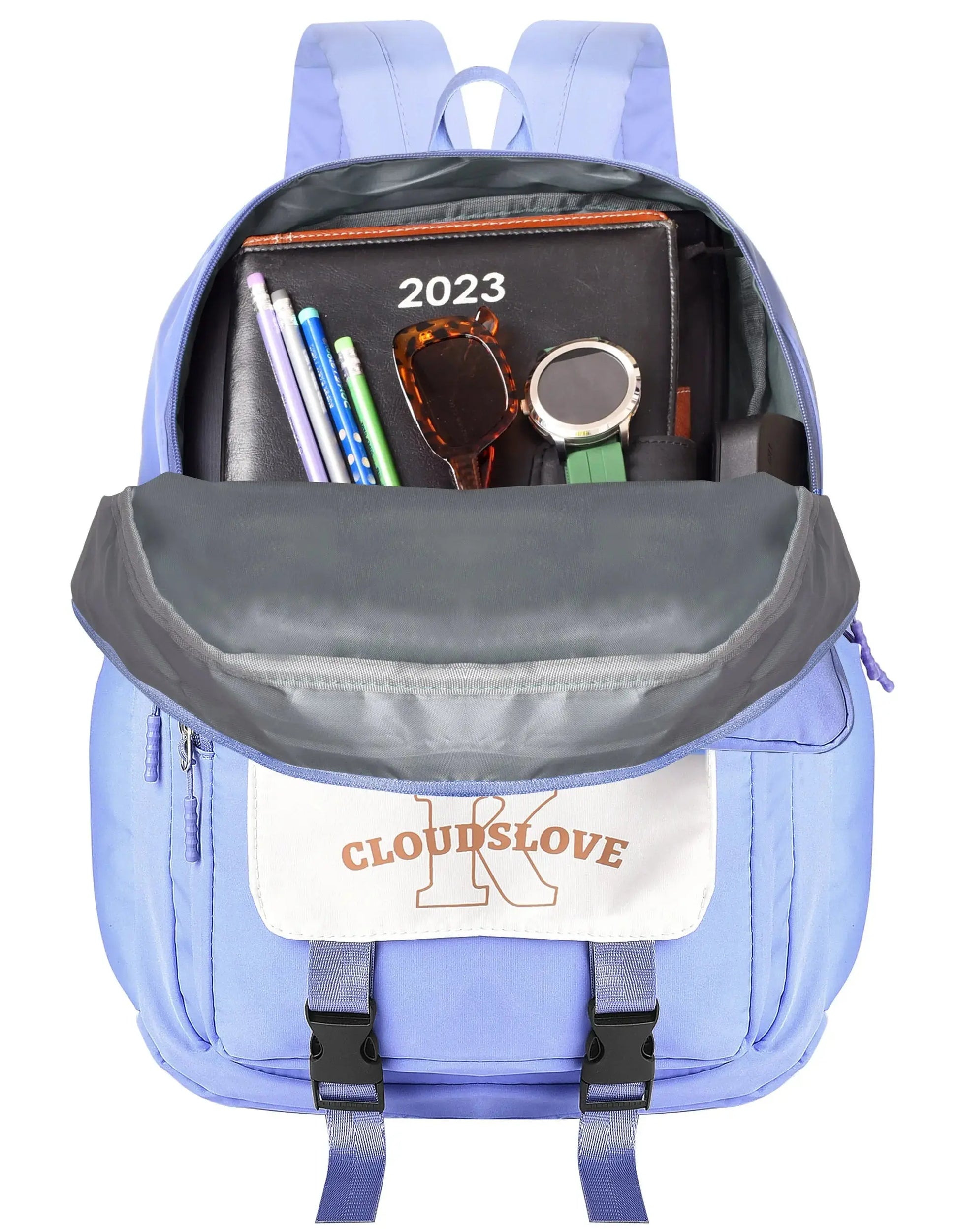 clouds love School Backpacks for Teen Girls - Laptop Backpacks 15.6 Inch College Cute Bookbag Anti Theft Women Casual Daypack(Purple) optima-bags