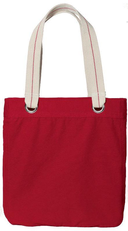 Colorful Cotton Canvas Allie Tote Bag with Interior Lining Optima