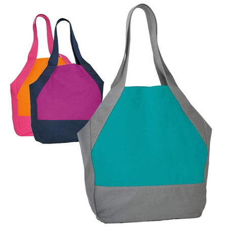 On-the-Go Cotton Canvas Tote Bag with Magnet Snaps Closure Optima