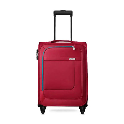 OPTIMA Prion Softside Expandable Roller Luggage (20 Inch, RED) Optima