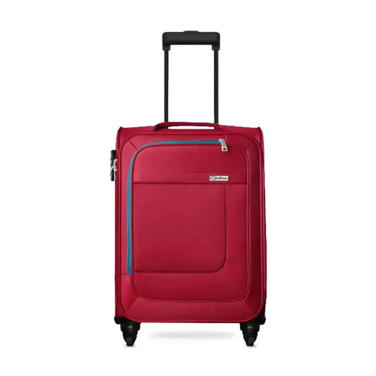 OPTIMA Prion Softside Expandable Roller Luggage (20 Inch, RED) Optima