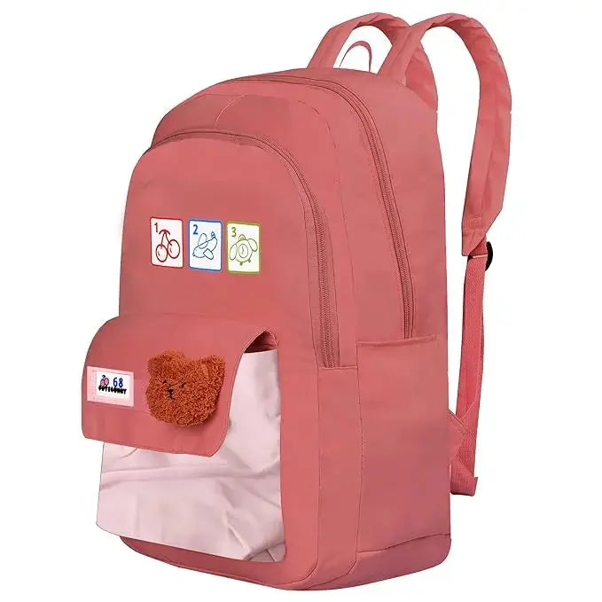 clouds love Backpacks 15.6 Inch College Cute Bookbag Anti Theft Women Casual School backpack for Unisex(Peach) Optima