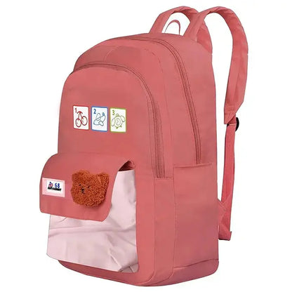 clouds love Backpacks 15.6 Inch College Cute Bookbag Anti Theft Women Casual School backpack for Unisex(Peach) Optima
